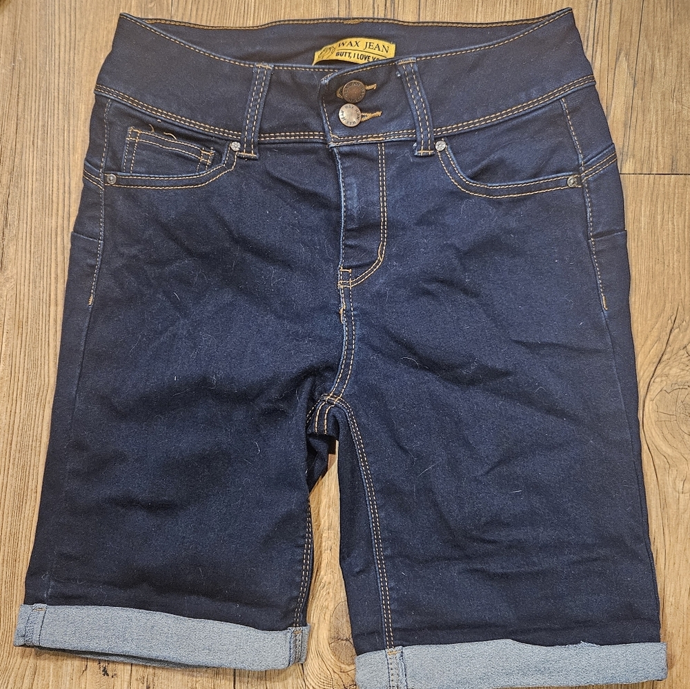 Dark Blue Denim Shorts